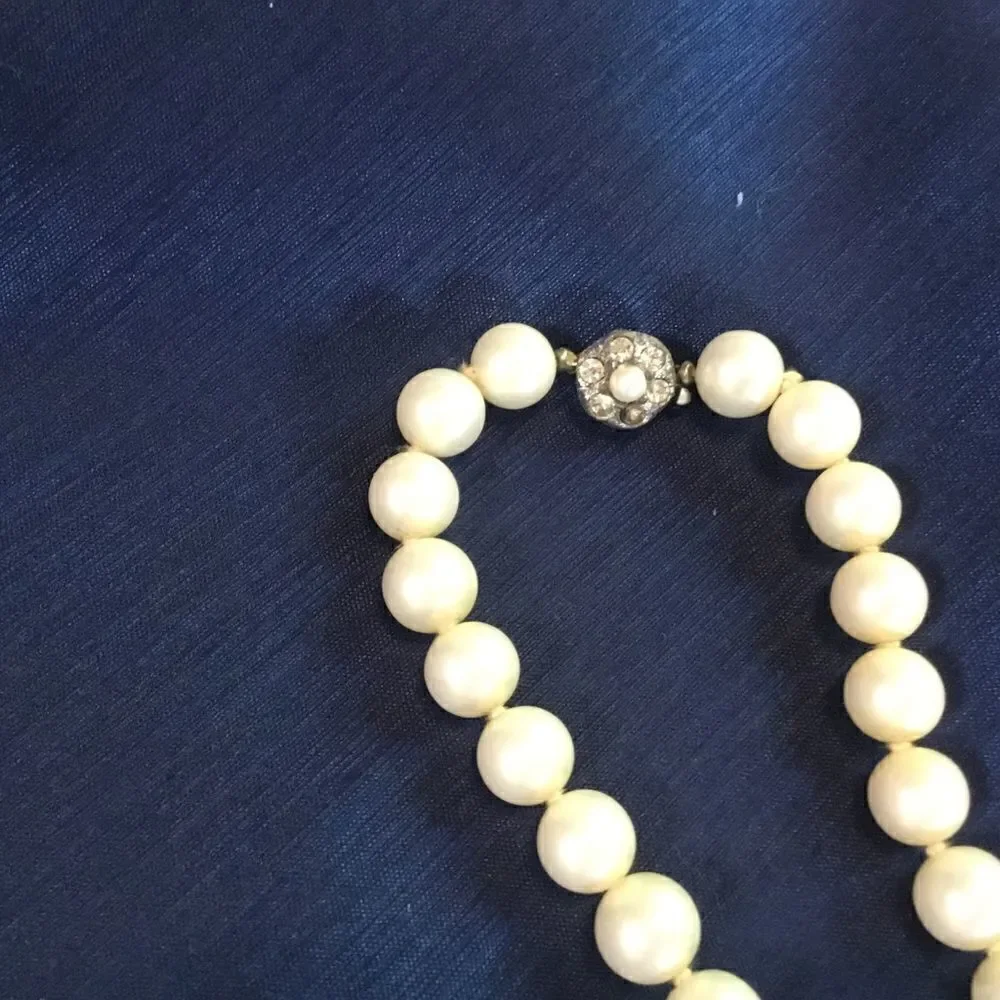 White Faux Pearl Necklace